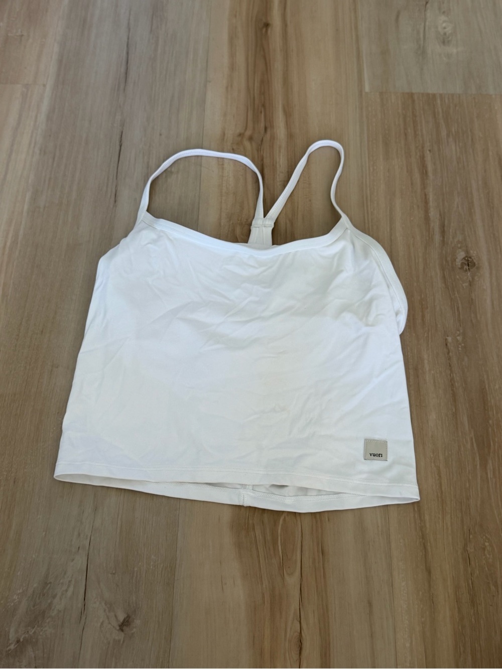 Vuori White Slim Racerback Tank